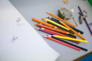 Photo of coloured pencil crayons