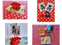 Lead image for making your own Captain LaPlank pirate ship. Collage of images of step by step tutorial.