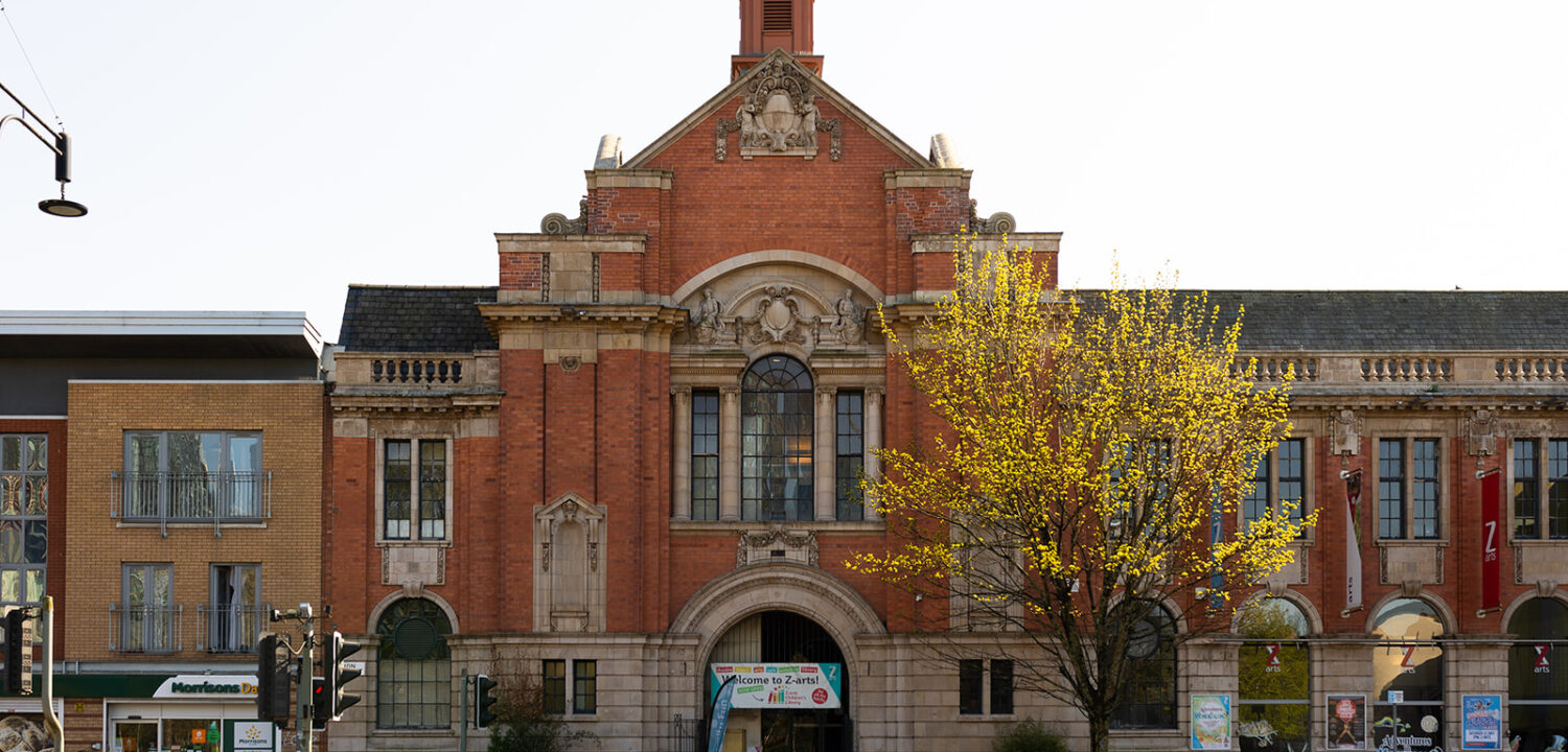 A photo of the Z-arts building on Stretford Road.